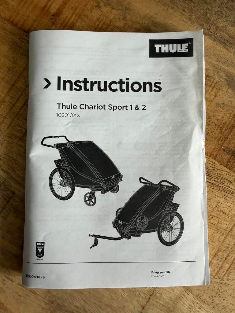 Thule Chariot Sport geel multifunctionele kar topstaat, Overige merken, Duowagen, Ophalen of Verzenden, Zo goed als nieuw