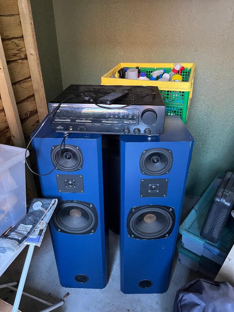 boxen + versterker Marantz SR-45, Gebruikt, Minder dan 60 watt, Front, Rear of Stereo speakers, Ophalen