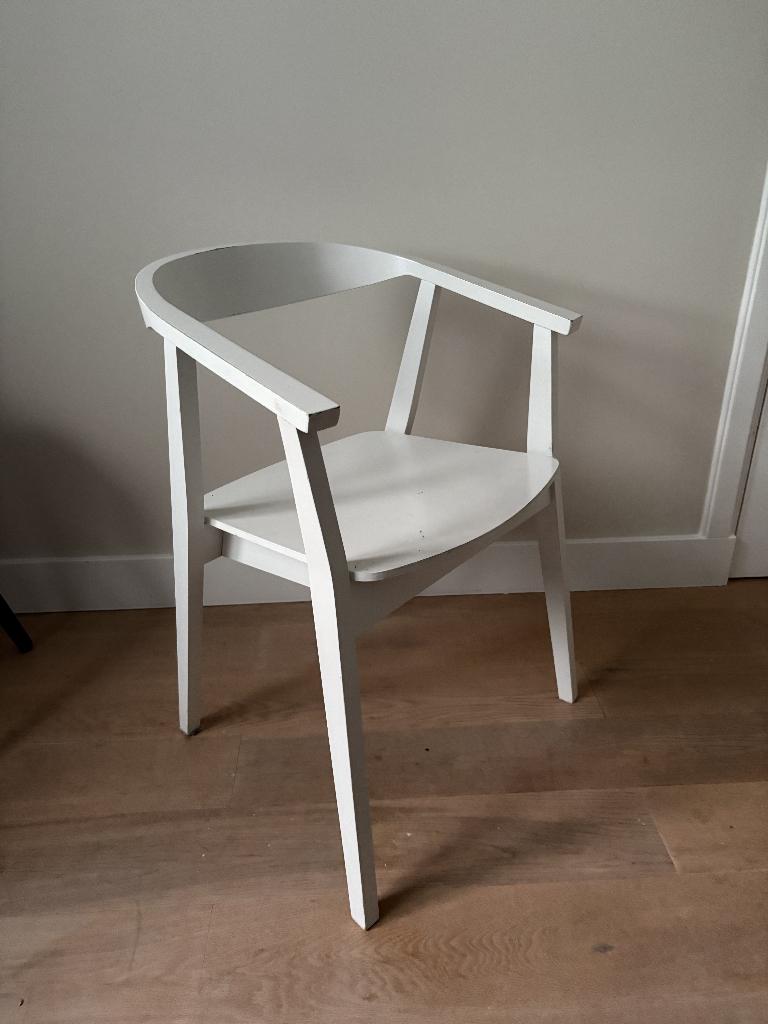 houten design stoel IKEA wit, Ophalen, Gebruikt, Wit, Scandinavisch