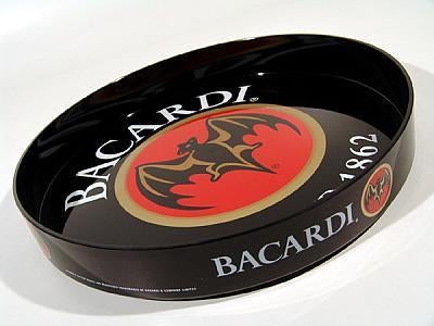 Bacardi dienblad serveer blad ( Black ) met antiesliplaag ., Verzenden, Nieuw, Gebruiksvoorwerp
