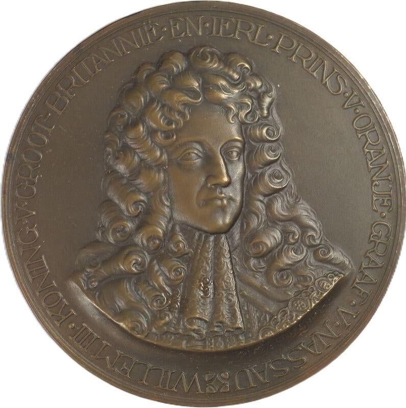 Nederland penning 1930 Willem III Engeland Van Goor EF, Postzegels en Munten, Penningen en Medailles, Ophalen of Verzenden, Overige materialen