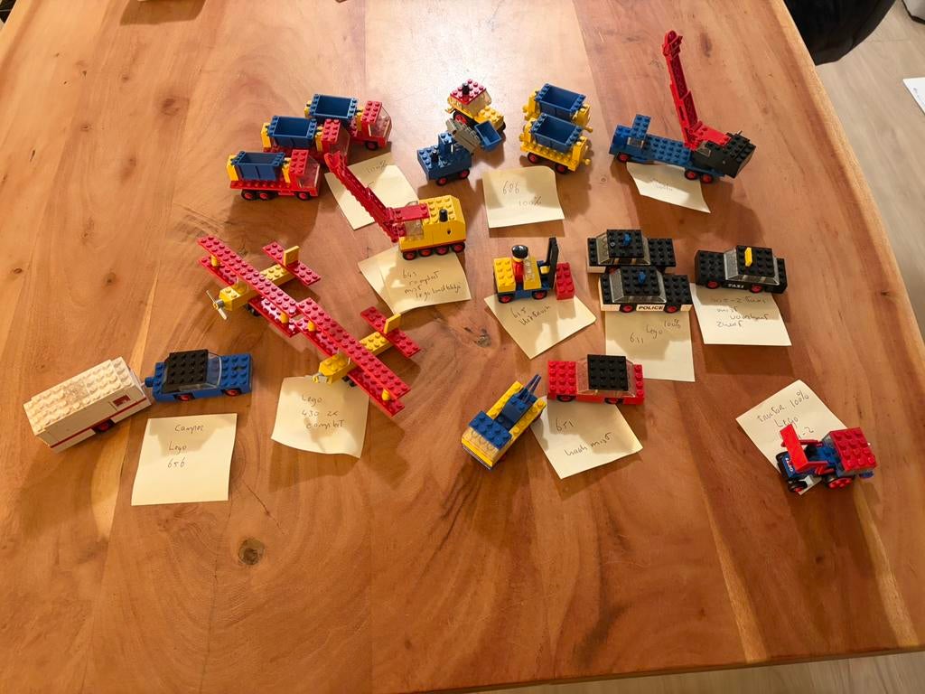 Lego jaren 70 auto’s en vliegtuig Vintage, Ophalen of Verzenden, Gebruikt, Complete set, Lego