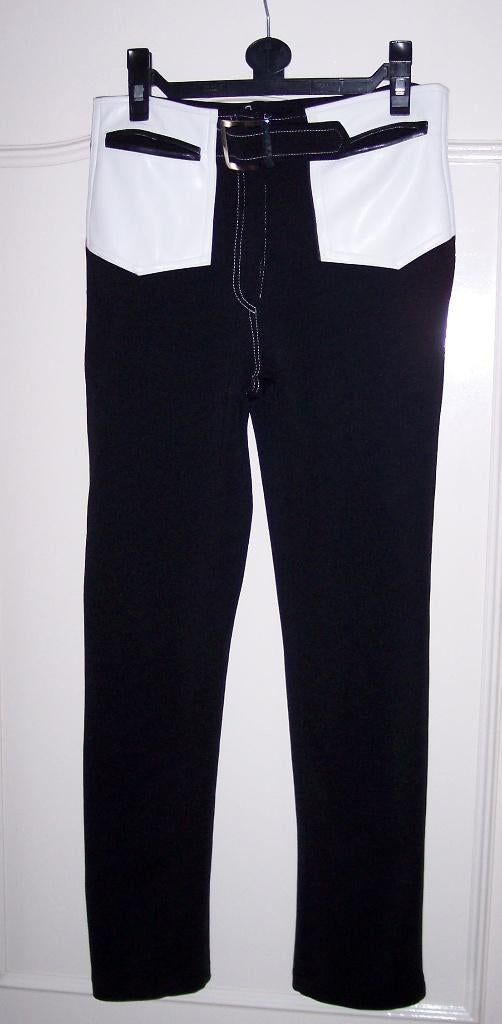 Legging Broek Zwart met Wit PVC Lederlook S ( Jool ), Kleding | Dames, Legging, Maat 36/38 (S), Zwart, Maskero robin robine par