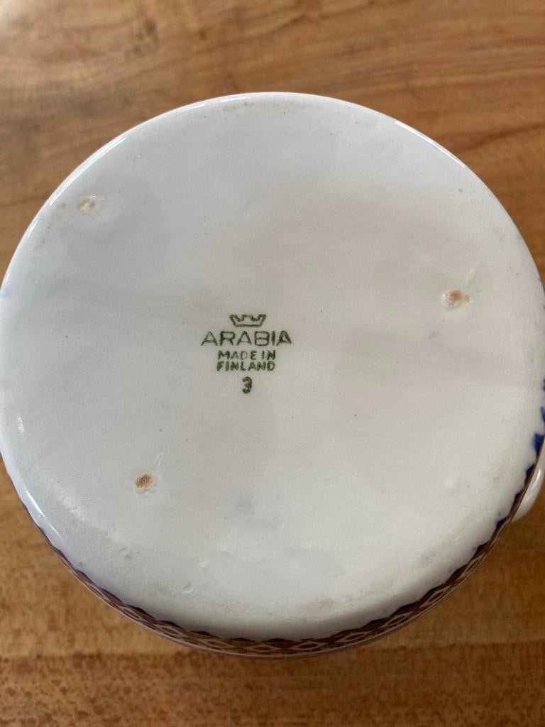 Originele Arabia Puolukka Boterpot - Vintage Fins Design, Ophalen of Verzenden