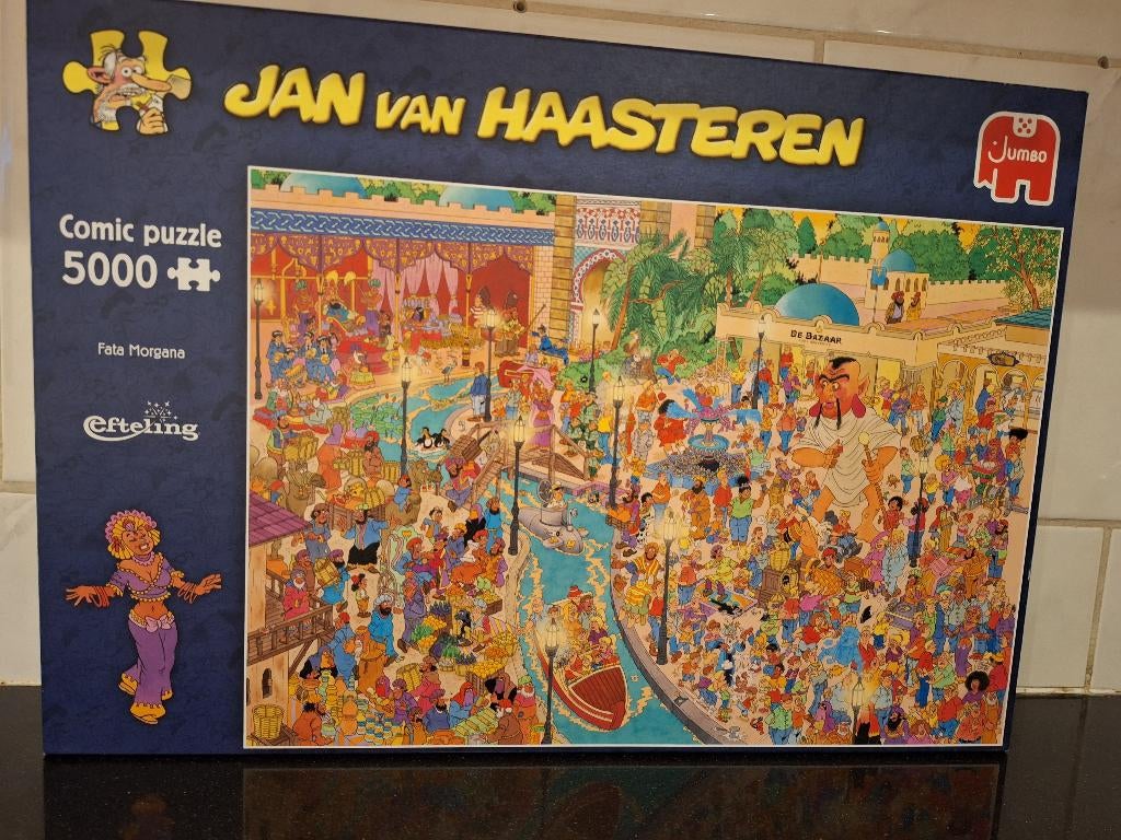 jan van haasteren 5000 stukjes, Hobby en Vrije tijd, Denksport en Puzzels, Ophalen of Verzenden, Meer dan 1500 stukjes, Zo goed als nieuw