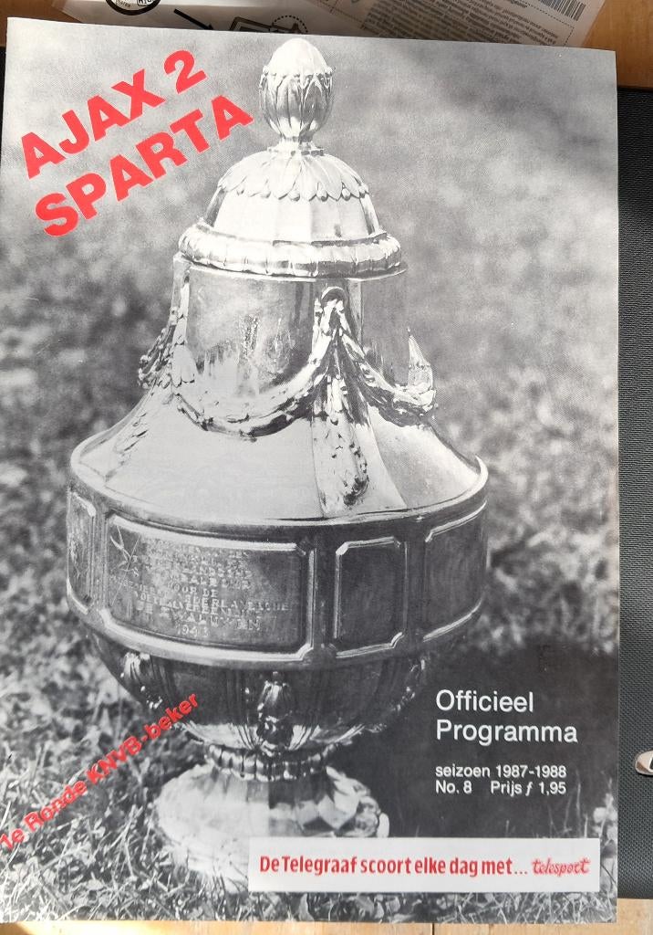 Ajax - Sparta 1987/1988 KNVB Beker, Ophalen of Verzenden, Zo goed als nieuw, Ajax, Boek of Tijdschrift