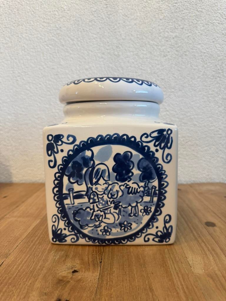 Blond Amsterdam | Koekjespot | Delfts blauw, Huis en Inrichting, Keuken | Servies, Ophalen, Blond Amsterdam, Overige typen, Nieuw