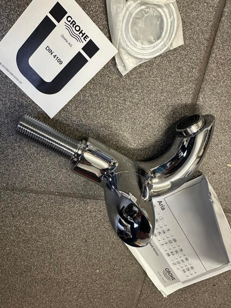 Grohe Aria Koudwaterkraan - Nieuw voor Toilet/Wastafel, Ophalen of Verzenden, Nieuw, Chroom, Kraan