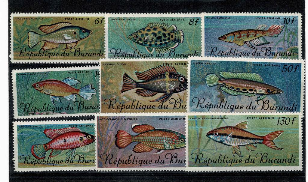 Burundi complete serie vissen postfis. Hoge notering, Verzenden, Overige landen, Postfris