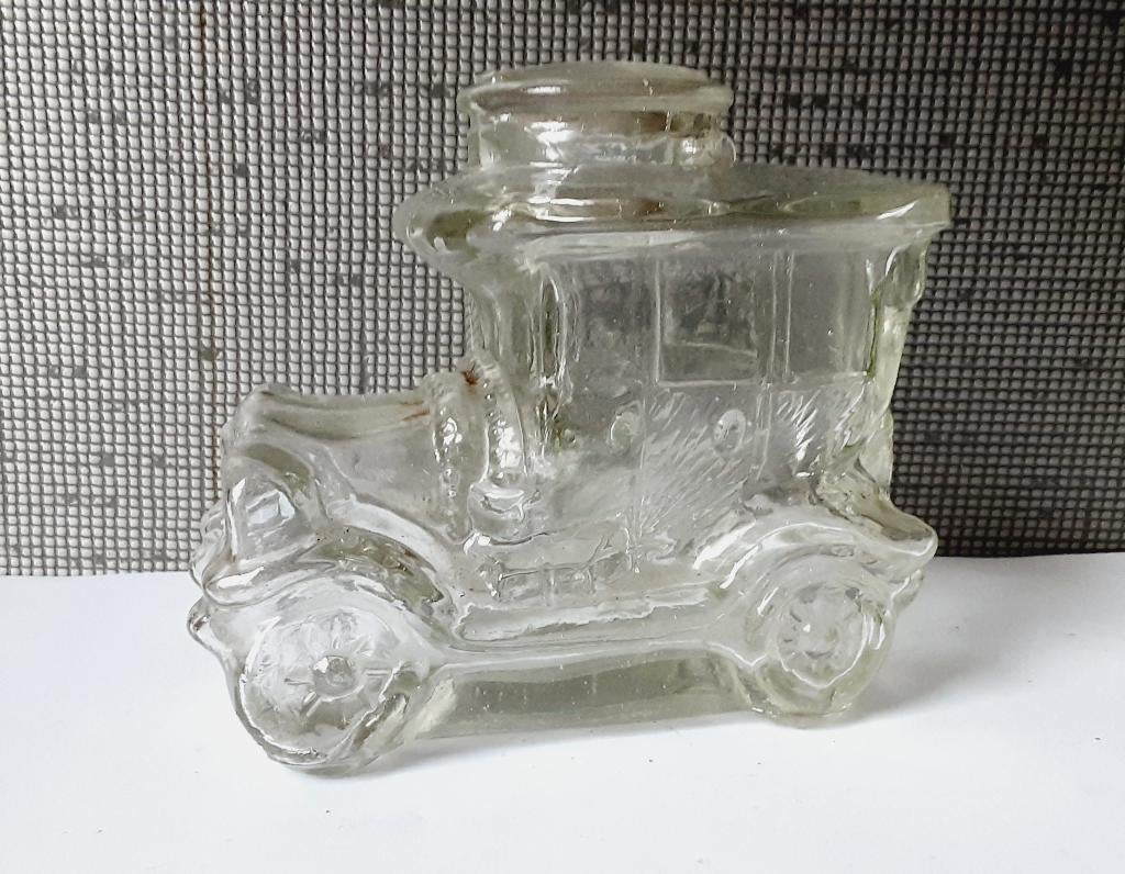 vintage glazen spaarpot, Ophalen of Verzenden, Zo goed als nieuw, Steen, Aardewerk of Keramiek, Dier