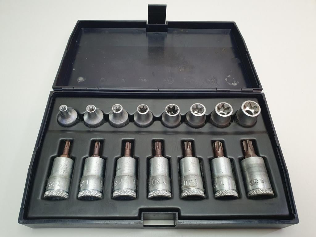 Gedore torx en etorx doppenset met 3/8" opname, WerkzRemscheider Str. 149 42899 Remscheid Duitsland, Gebruikt, Info@gedore.com