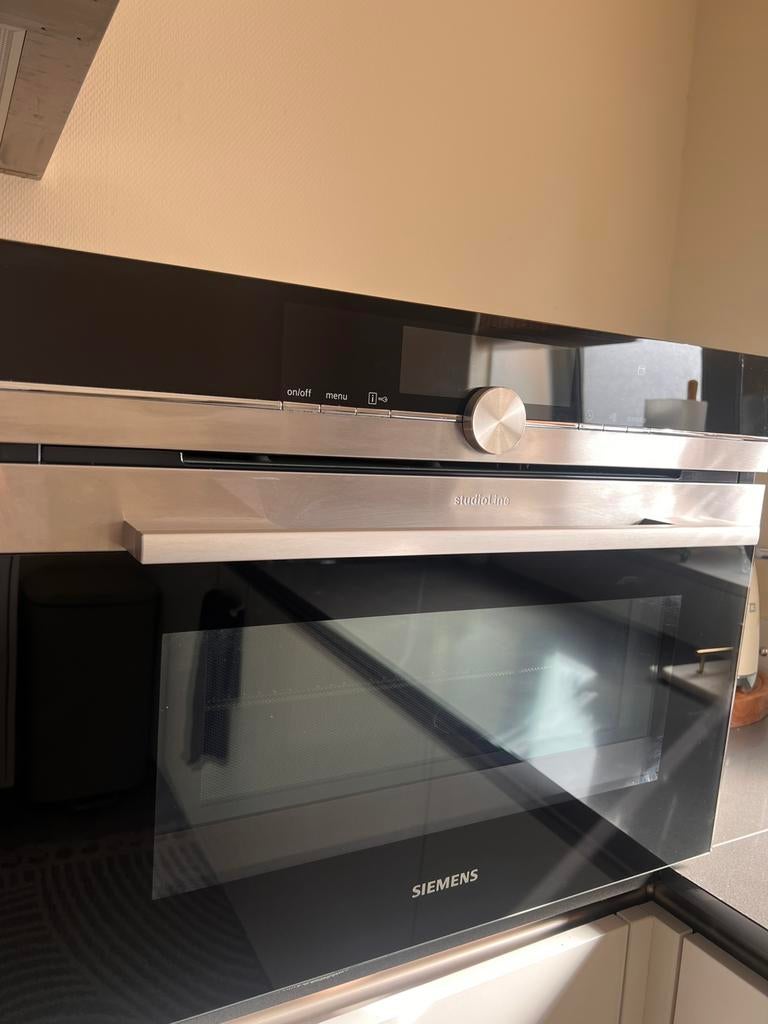 Siemens IQ700 Combimagnetron Met Stoom XL Display, Ophalen, Combimagnetron, Hete lucht, Zo goed als nieuw