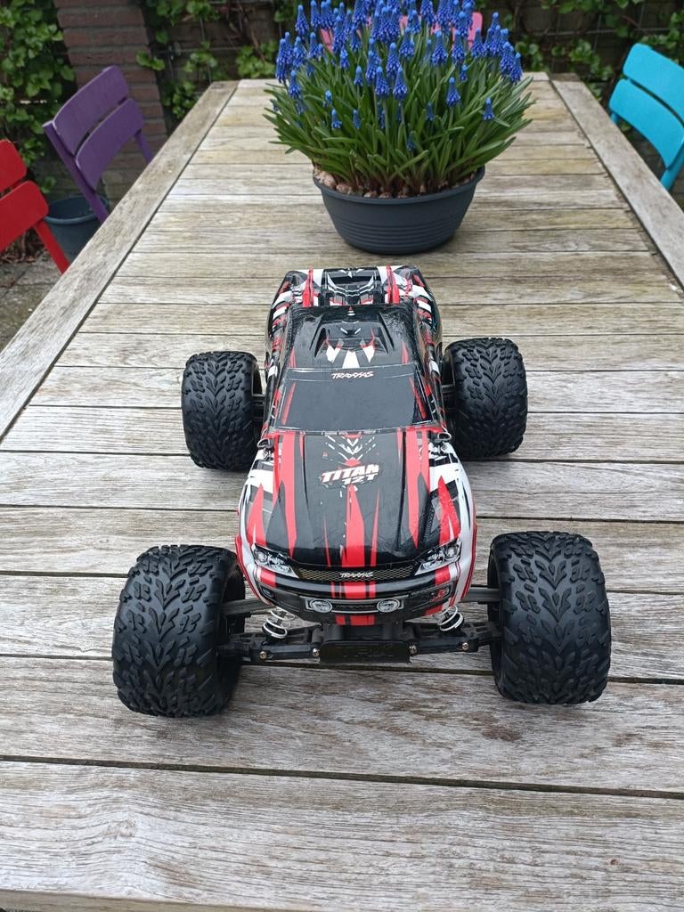 Traxxas Stampede Titan 12T RC Monster Truck, Elektro, Gebruikt, Auto offroad, Ophalen of Verzenden