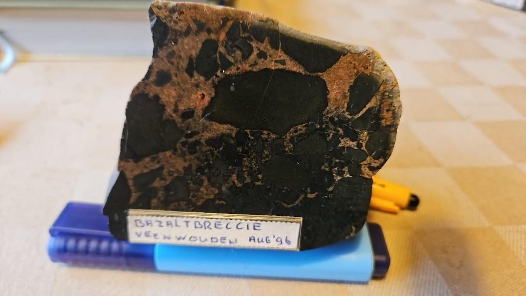 zwerfkei steen geslepen Bazaltbreccie Bazalt Breccie, Tuin en Terras, Grind, Keien en Split, Ophalen of Verzenden, Nieuw, Grijs