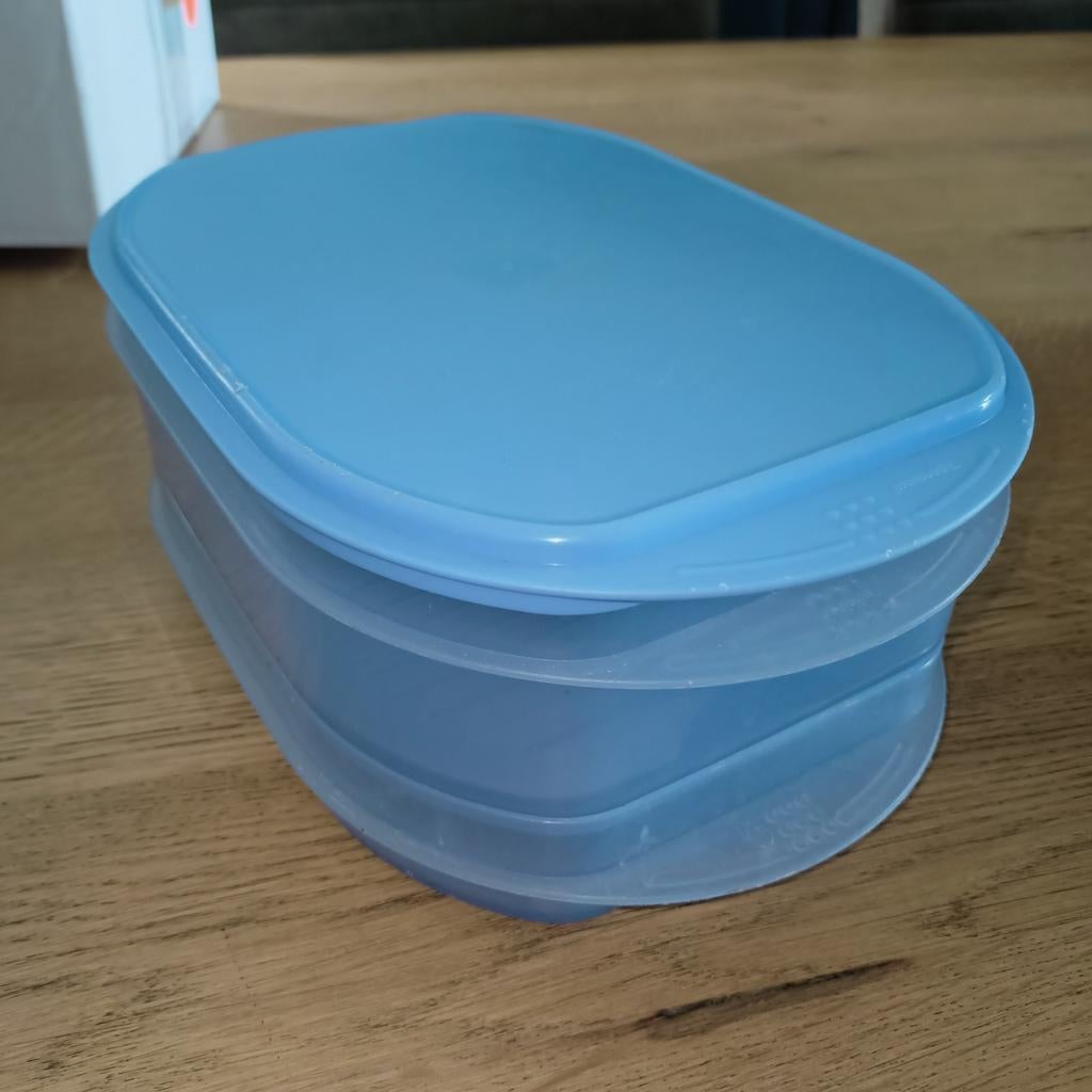 Tupperware stapel 2, vleeswaren en kaas., Ophalen of Verzenden, Gebruikt, Blauw, Overige typen