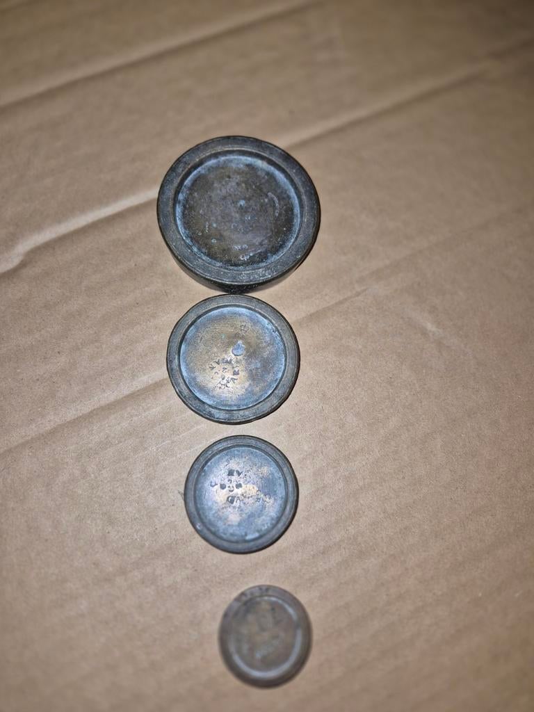 Antieke balansgewichten voor weegschaal, Ophalen of Verzenden