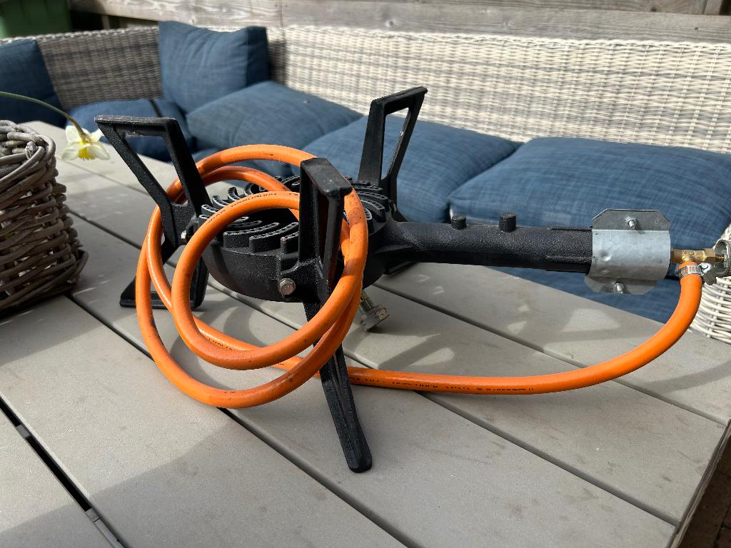 Gas brander voor vispan, Ophalen, Zo goed als nieuw