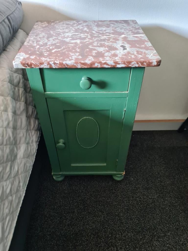 Brocante kastje met natuur stenen blad, Ophalen, Gebruikt