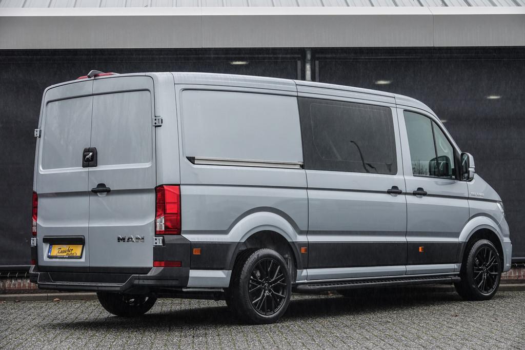 MAN TGE 35 | 140Pk Aut. 3.140 | L3H2 | Dubbel Cabine | 5-per, Auto's, Stof, Gebruikt, Zwart, 4 cilinders