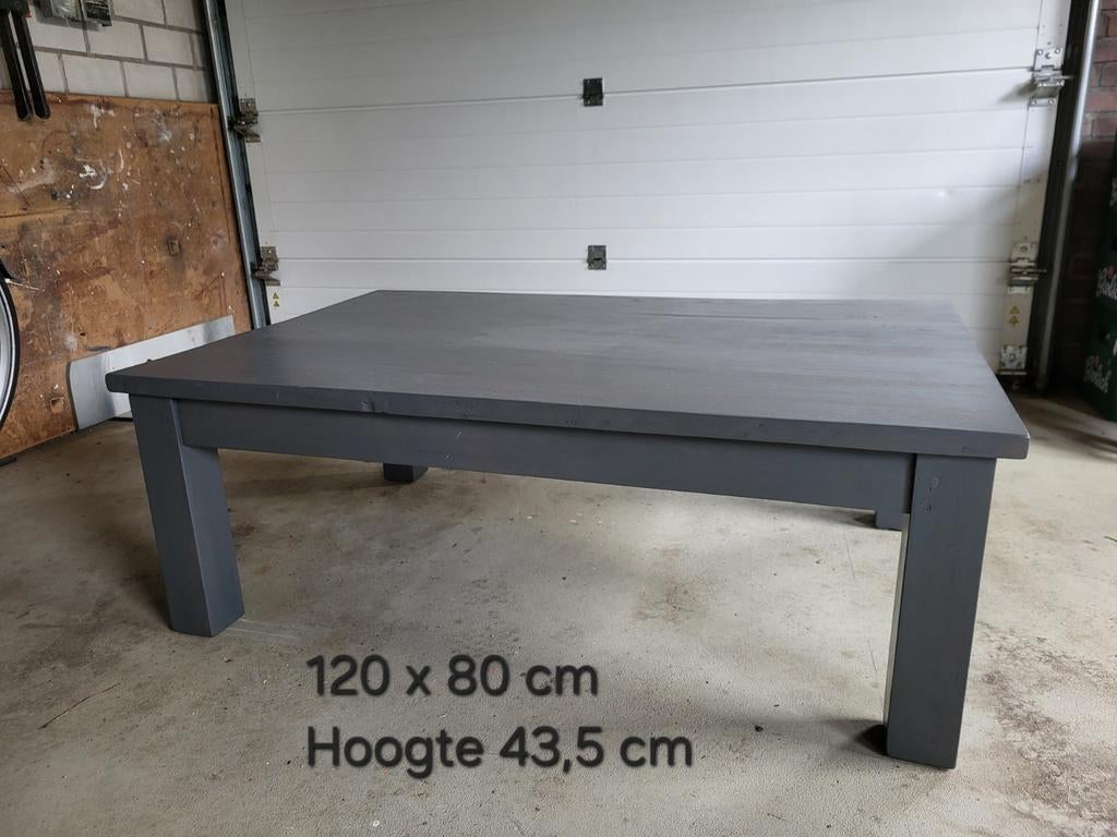 Salontafel teakhout / teak.
In greywash geverfd., Ophalen, Gebruikt, 100 tot 150 cm, Teakhout