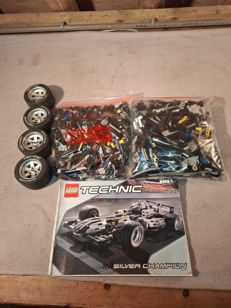 Lego Technic 8458 Silver Champion Formule 1 Auto, Kinderen en Baby's, Speelgoed | Duplo en Lego, Ophalen, Gebruikt, Complete set