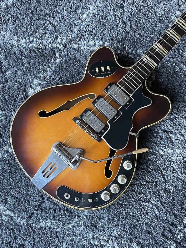 Hofner 4575 Verithin model uit 1965 met originele case, Ophalen, Gebruikt, Semi-solid body, Overige merken
