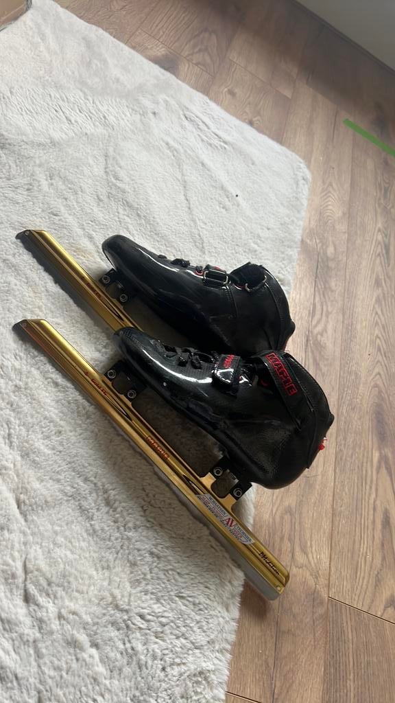 Maple shorttrack schoenen maat 42 + onderstel, Ophalen of Verzenden, Zo goed als nieuw, Noren, Maple