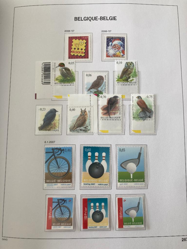 BelgIe jaargang 2007, Orginele gom, Niet gestempeld, Ophalen of Verzenden, Zonder stempel