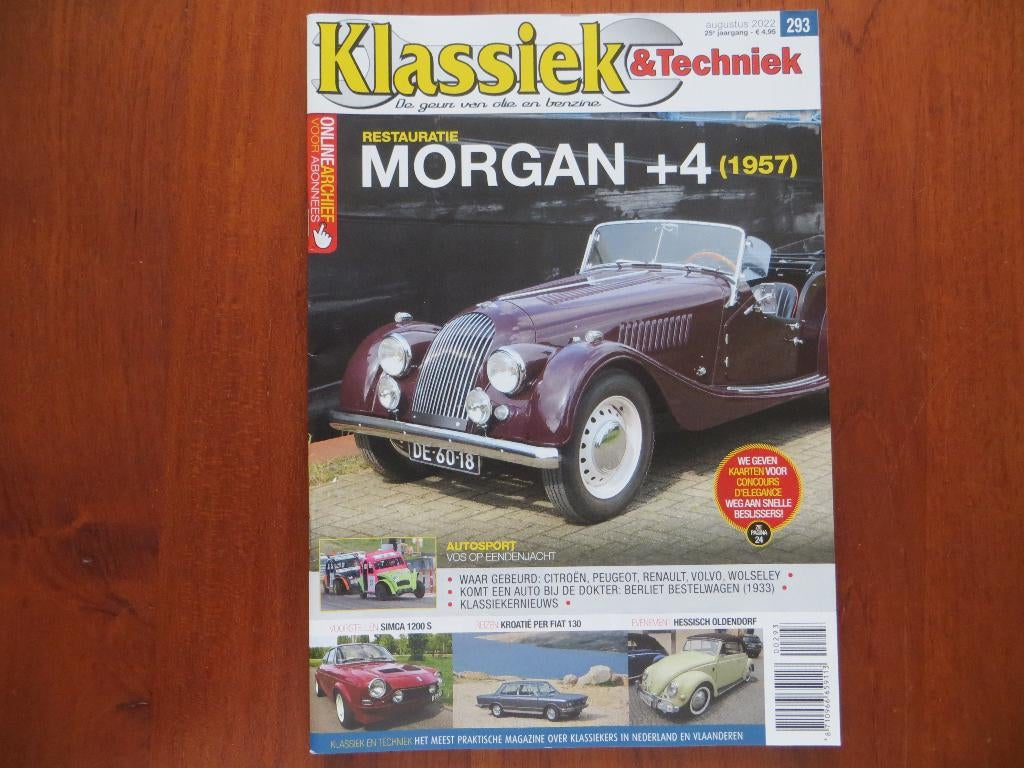 Klassiek & Techniek 293 Morgan +4, Simca 1200 S Coupé, Ophalen of Verzenden, Nieuw, Volkswagen