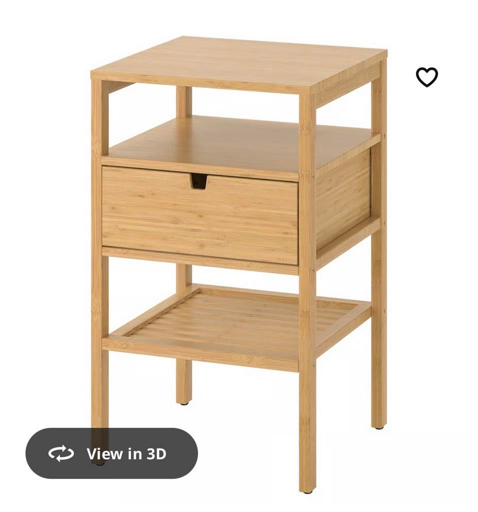 nightstand ikea nordkisa, Ophalen of Verzenden, Zo goed als nieuw, Minder dan 45 cm