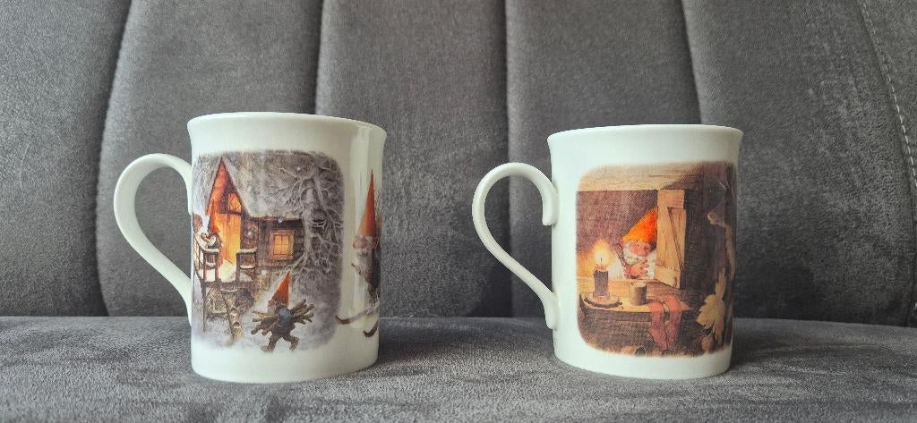 Rien Poortvliet Kabouter Mok D-E 2 Stuks, Nieuw, Ophalen of Verzenden, Overige stijlen, Kop(pen) en/of Schotel(s)