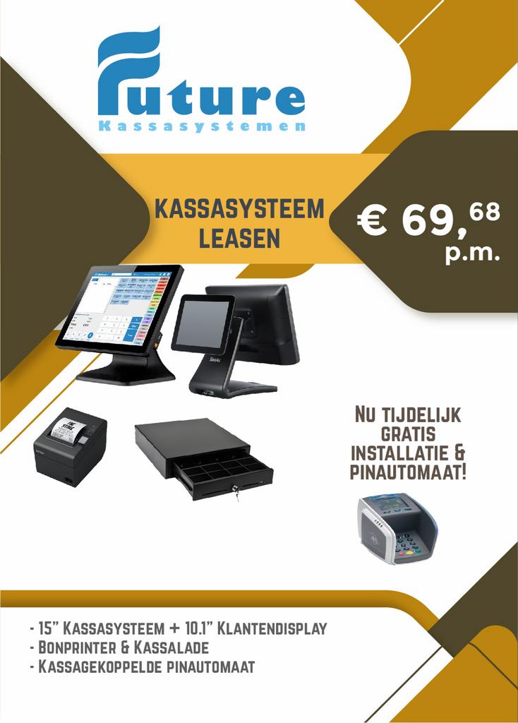 Compleet Kassasysteem Pakket Leasen - €69 p.m., Ophalen