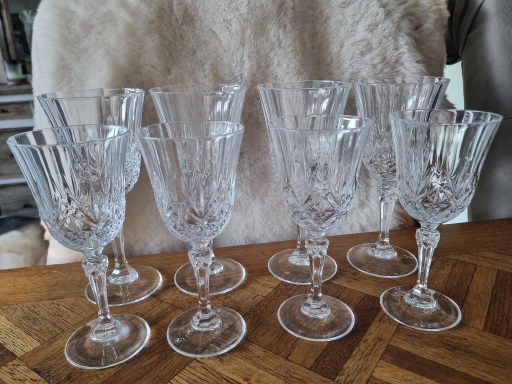 Cristallen glazen D'Arques - Durand, Antiek en Kunst, Antiek | Glas en Kristal, Ophalen of Verzenden