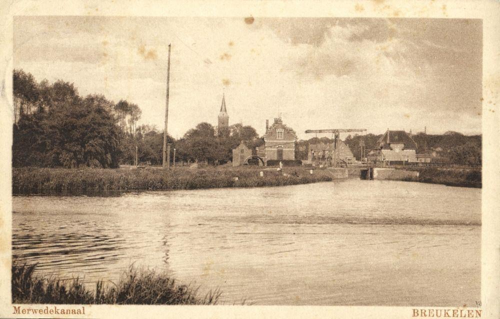 BREUKELEN, Merwedekanaal (1930s) Ansichtkaart, Verzamelen, Ansichtkaarten | Nederland, Ophalen of Verzenden, 1920 tot 1940, Gelopen