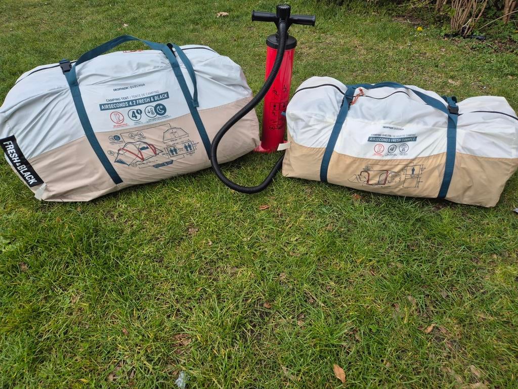 QUECHUA Opblaasbare tent met opblaasbare leefruimte, Caravans en Kamperen, Tenten, Ophalen, Tot en met 4