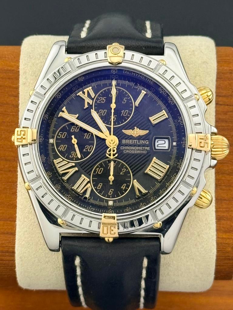 Breitling Crosswind 43 B13355 Zwart, Ophalen of Verzenden, Zo goed als nieuw, Leer, Breitling