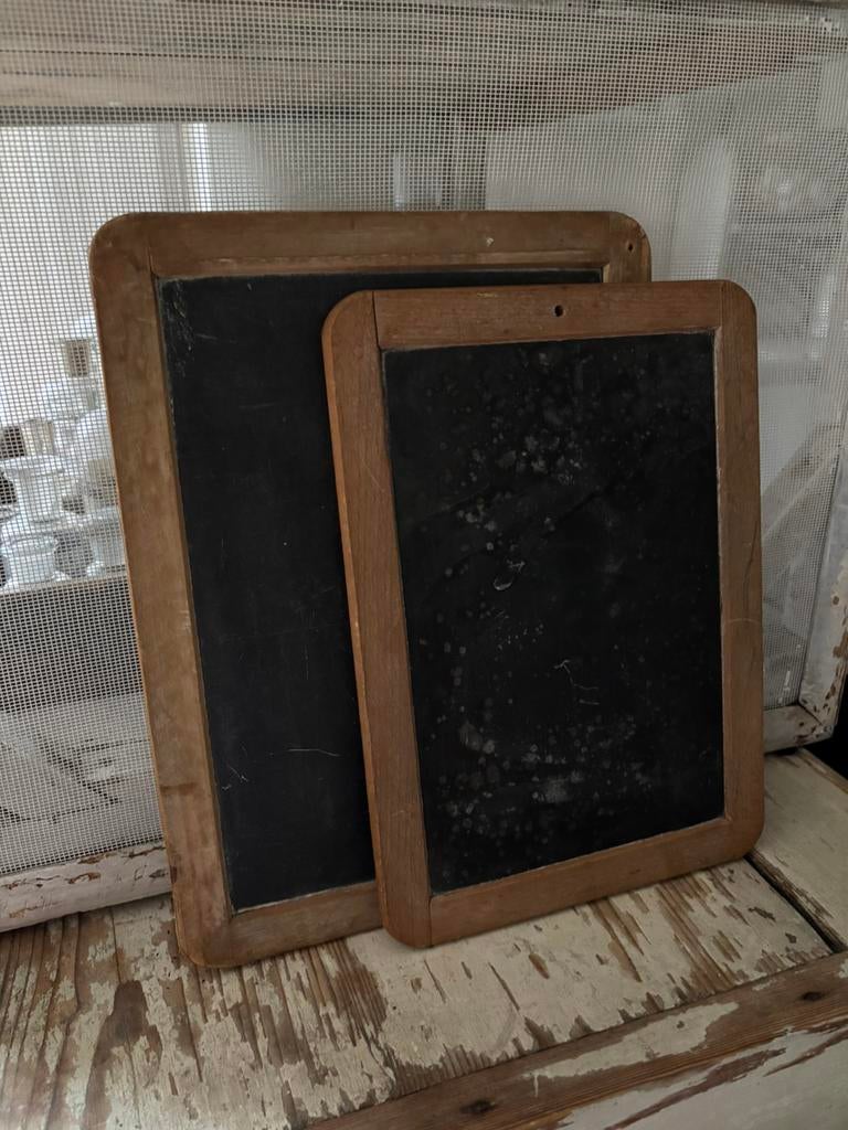 Twee oude leitjes - Brocante, Antiek en Kunst, Ophalen of Verzenden, Minder dan 50 cm