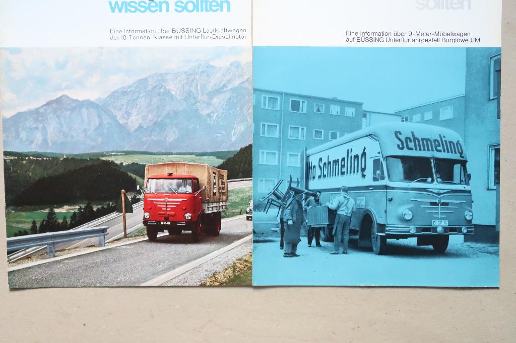 Een folder en een brochure van Büssing-bedrijfswagens, Ophalen of Verzenden, Gelezen, Overige merken