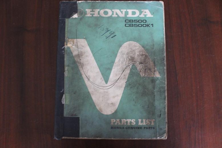 Honda CB500K K1 1973 motorcycle parts lis CB 500 Kt, Ophalen of Verzenden, Honda