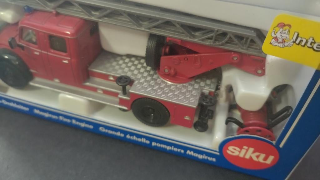 Magirus Rundhauber Drehleiter 1:50 Siku Pol, SIKU, Ophalen of Verzenden, Bus of Vrachtwagen, Schlittenbacherstrasse 60 Lüdenscheid