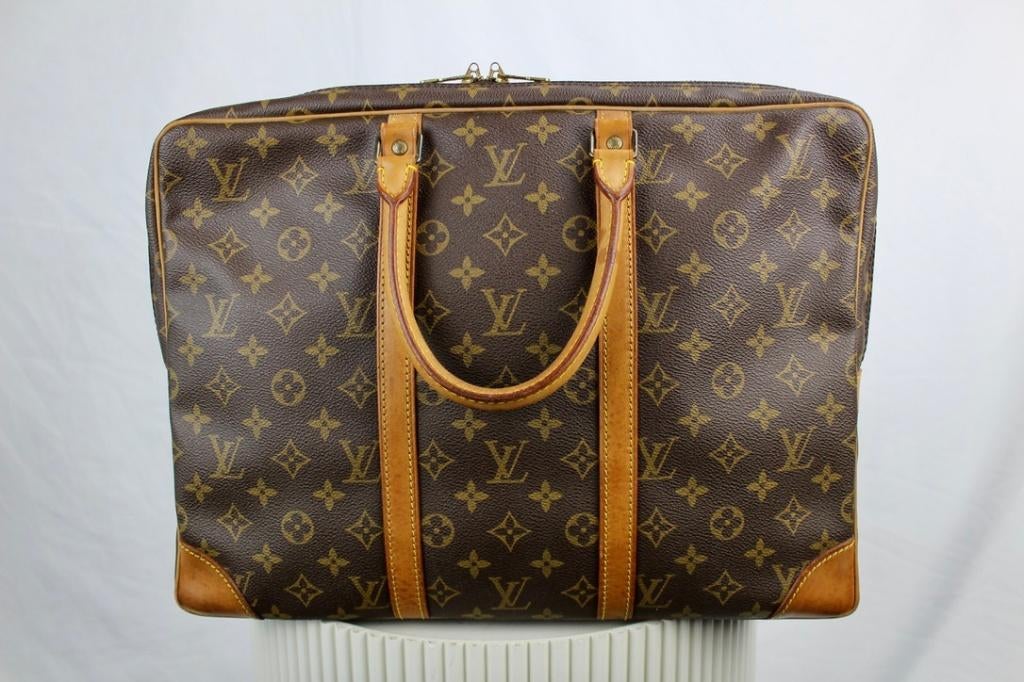 Louis Vuitton Porte Documents Voyage - 1094, 30 tot 40 cm, Bruin, Aktetas of Boekentas, Ophalen of Verzenden