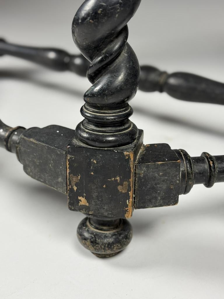 Sidetable 19e eeuw zwart, Ophalen, Zo goed als nieuw, 25 tot 50 cm, Rechthoekig