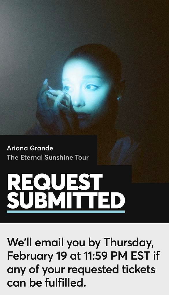 Ariana Grande - Eternal Sunshine Tour Atlanta VIP Gold, Tickets en Kaartjes, Concerten | Pop, Eén persoon