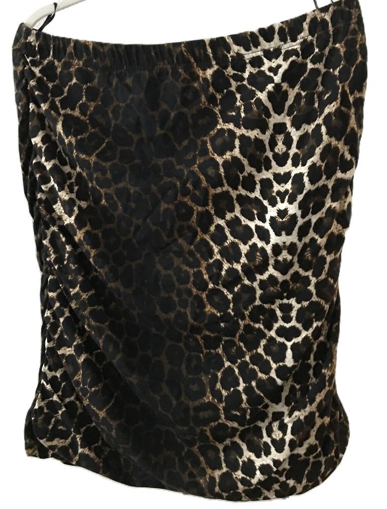 Prachtige Juffrouw Jansen animal leopard dessin rok XXL ZGAN, Bruin, Verzenden, Maat 42/44 (L), Zo goed als nieuw