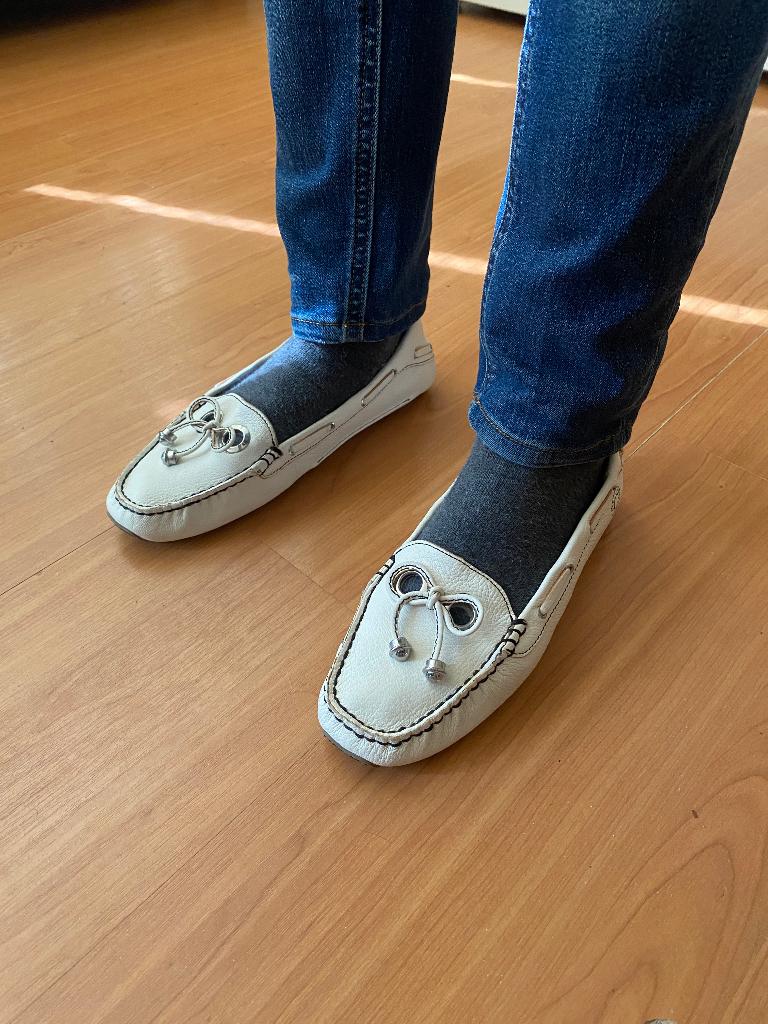 Esprit - leren dames Loafers / Instappers - Maat 38, Nieuw, Ophalen of Verzenden, Esprit, Wit