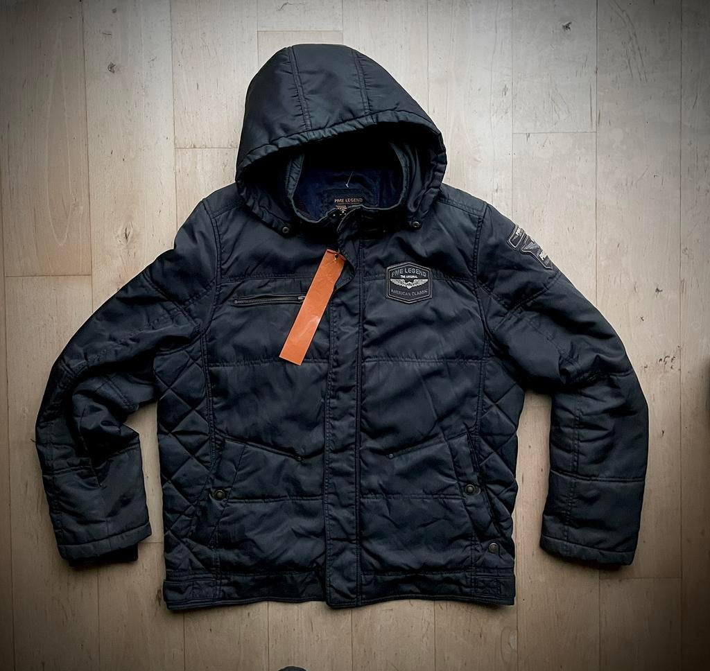 PME Legend Skyhog Hooded stoere winter jas jack XXL zwart, Kleding | Heren, Jassen | Winter, Ophalen of Verzenden, Zo goed als nieuw