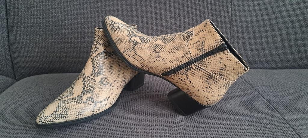 Vagabond slangenprint enkellaarsjes 39, Verzenden, Zo goed als nieuw, Bruin