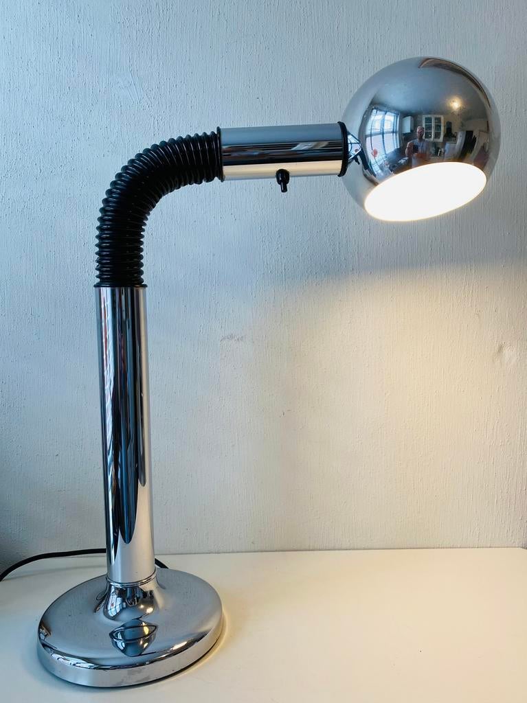 Targetti Sankey grote tafellamp Space Age, Space Age, Italie, Gebruikt, 50 tot 75 cm