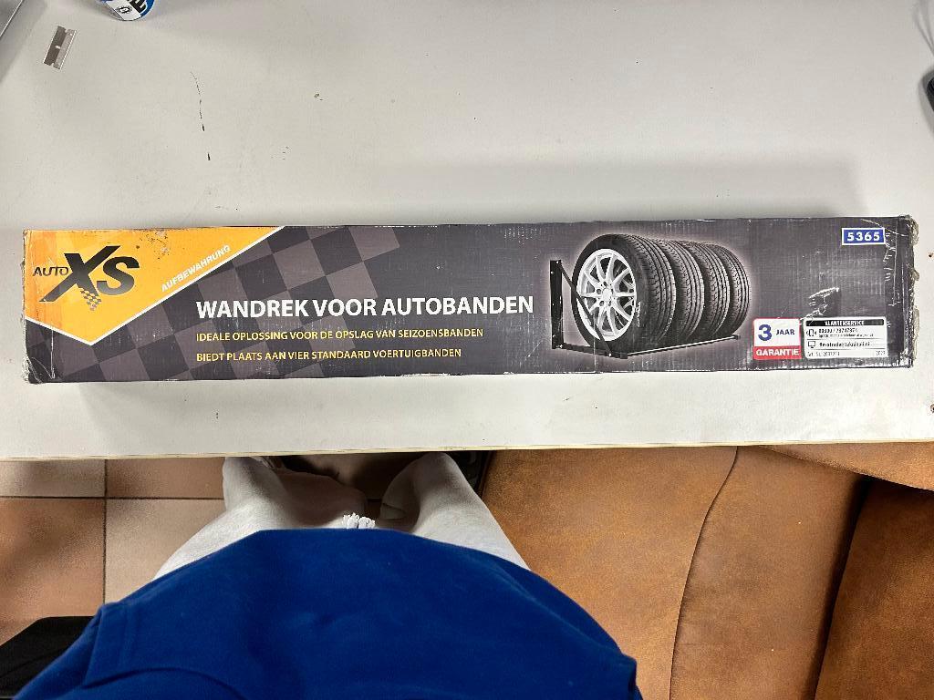 Auto XS wand opslagrek voor banden – 4 autobanden – 120 kg, Ophalen of Verzenden, Nieuw