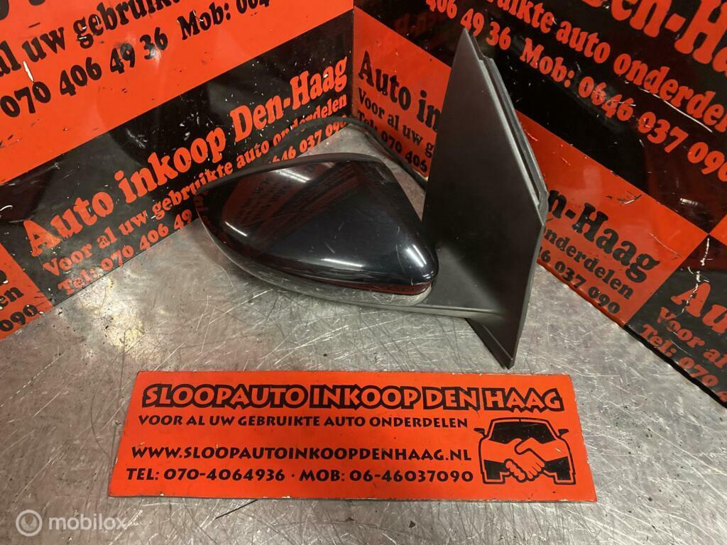 Volkswagen Polo ('09-'14) Buitenspiegel Rechts - LC9X ZWART, Auto-onderdelen, Spiegels, Ophalen of Verzenden, Gebruikt